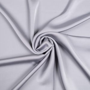 Luxury Satin Fabric / Silver Grey
