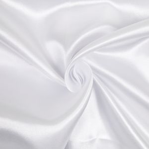 Budget Satin Fabric / White