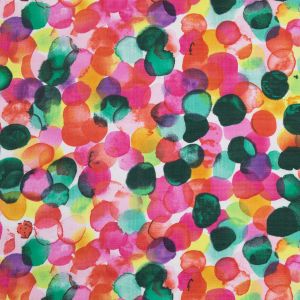 Cotton Seersucker Fabric Dotty / Pink