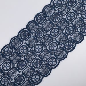 Stretch lace D8  / 16 cm Dark blue