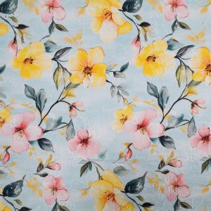 Digital print broderie anglaise fabric / D16