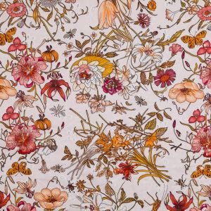 Digital print broderie anglaise fabric / D21