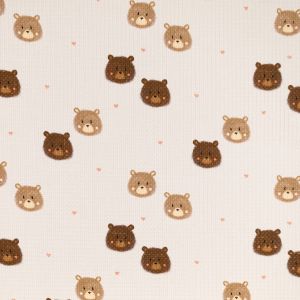 Waffel fabric / Teddy bears
