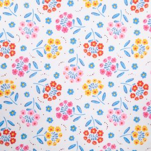 Cotton Fabric Spring / White