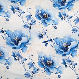Digital print viscose / Blue