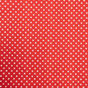 Cotton Fabric Dots / Red