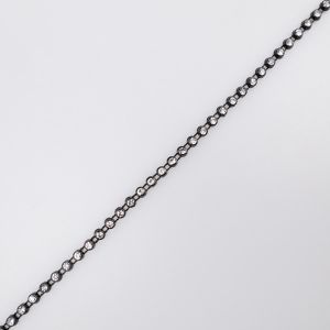 Rhinestone cord trim 4 mm  / Black