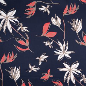 Printed cotton fabric 21091008 / 8 Navy