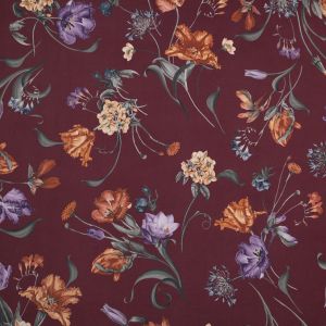 Crepe faux Silk Crepon Cavalli / Dark red