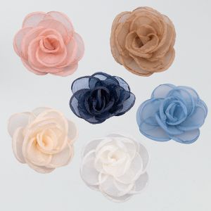 Sew-on Organdie tulle flower / Different shades