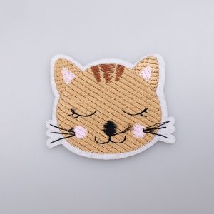 Iron-on motif CAT 5,5x5 cm / Beige
