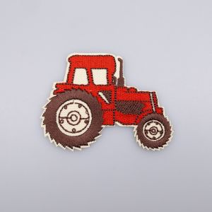 Iron-on motif Tractor 6x7 cm / Red