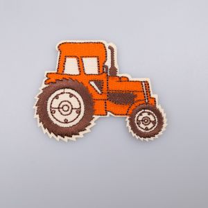 Iron-on motif Tractor 6x7 cm / Orange