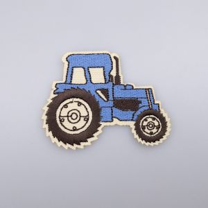 Iron-on motif Tractor 6x7 cm / Blue