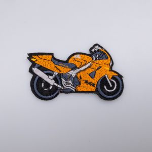 Iron-on motif Bike 5x8 cm / Orange