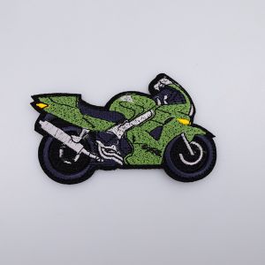 Iron-on motif Bike 5x8 cm / Green
