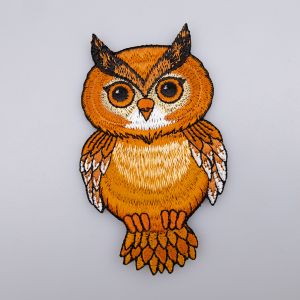 Iron-on motif OWL 6x10 cm / Brown