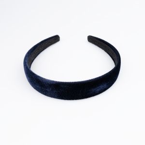 Headband / Velvet, navy