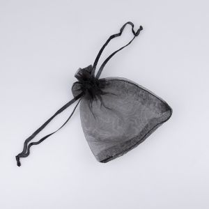 Organza bag / 75x100 mm / black