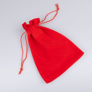Maisiņš no samta auduma / 12x17 cm / Red