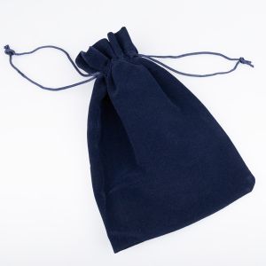 Maisiņš no samta auduma / 14x20 cm / navy