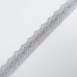 Metallic lace 25 mm / Silver
