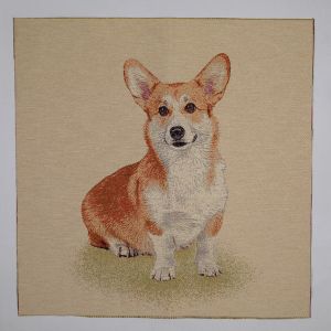 Tapestry panel / Sitting Corgi Dog