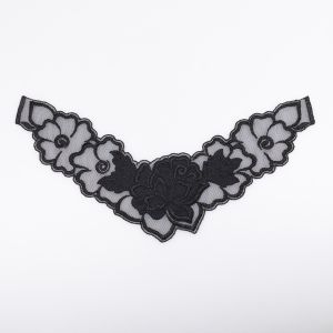 Lace motif D9 / 26x6 cm / Black