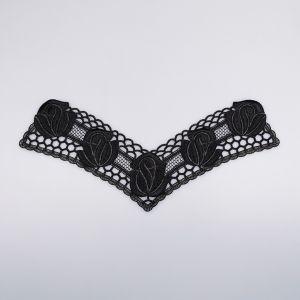 Lace motif D17 / 30x7 cm / Black