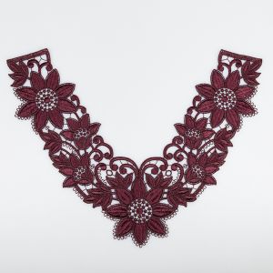 Lace motif D31 / 35x9.5 cm / Bordeaux