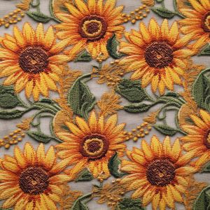 Digital Print Cotton Decorative Fabric / 840 Sunflowers yellow
