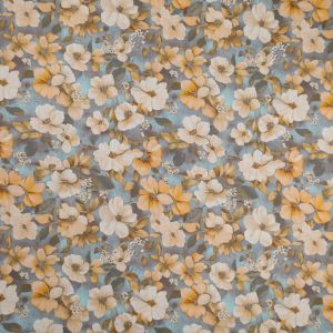 Floral Cotton Poplin Fabric Antique Floral / 4 Blue