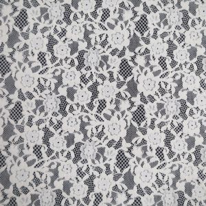 Dress Lace Floral Velvet / 1 Cream