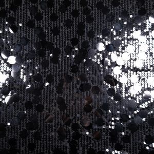 Sequin Mesh Fabric Circles / 1 Black