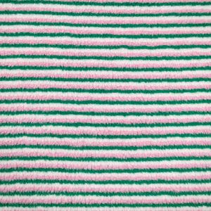 Short Pile Faux Fur Striped / 10 Green