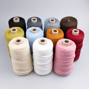 Flat braided PE cord, 3 mm, 200 m/roll / Different shades