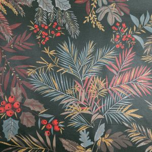 Acrylic-Coated Tablecloth Fabric / Green Fir Branches