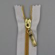 5 mm zipper with one slider White gold / 16 cm closed-ended