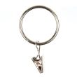 Metal curtain ring with a clamp / 30004-NI Nickel / 35 mm