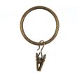 Metal curtain ring with a clamp / 30004-OX  Oxide / 35 mm