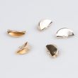 Ribbon end clasps / Golden / 15 x 8 mm
