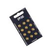 Metallic Sew on Snap Fasteners / 8 mm / 12 pc / Gold