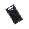 Metallic Sew on Snap Fasteners / 10 mm / 10 pcs / Black