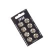 Metallic Sew on Snap Fasteners / 15 mm / 8 pcs / Silver