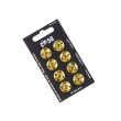Metallic Sew on Snap Fasteners / 15 mm / 8 pcs / Gold