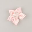 Ribbon flower with pearls 37 mm / Pale Pink