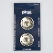 Metallic Sew on Snap Fasteners /  28 mm / 2 pcs / Silver