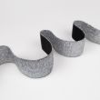 Rubber lurex 40 mm / Black-Silver