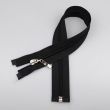5 mm Zipper S5 open- ended  with decorativ slide 40 cm / 332 Black