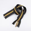 5 mm zipper lurex 50cm open-ended / 332 black, gold